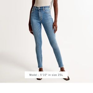Abercrombie & Fitch Super Skinny Ankle high rise jean in curve love